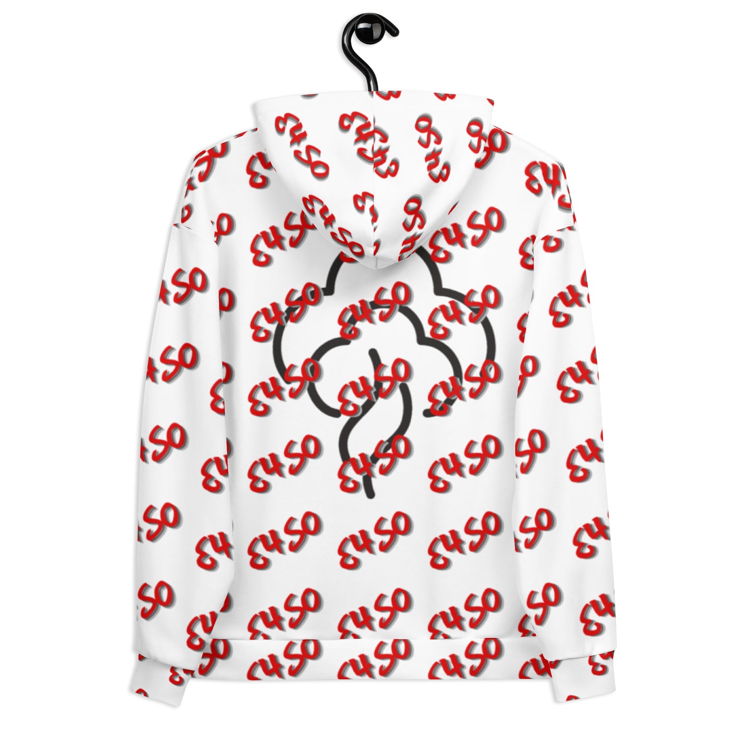 Red E4SO Print Hoodie