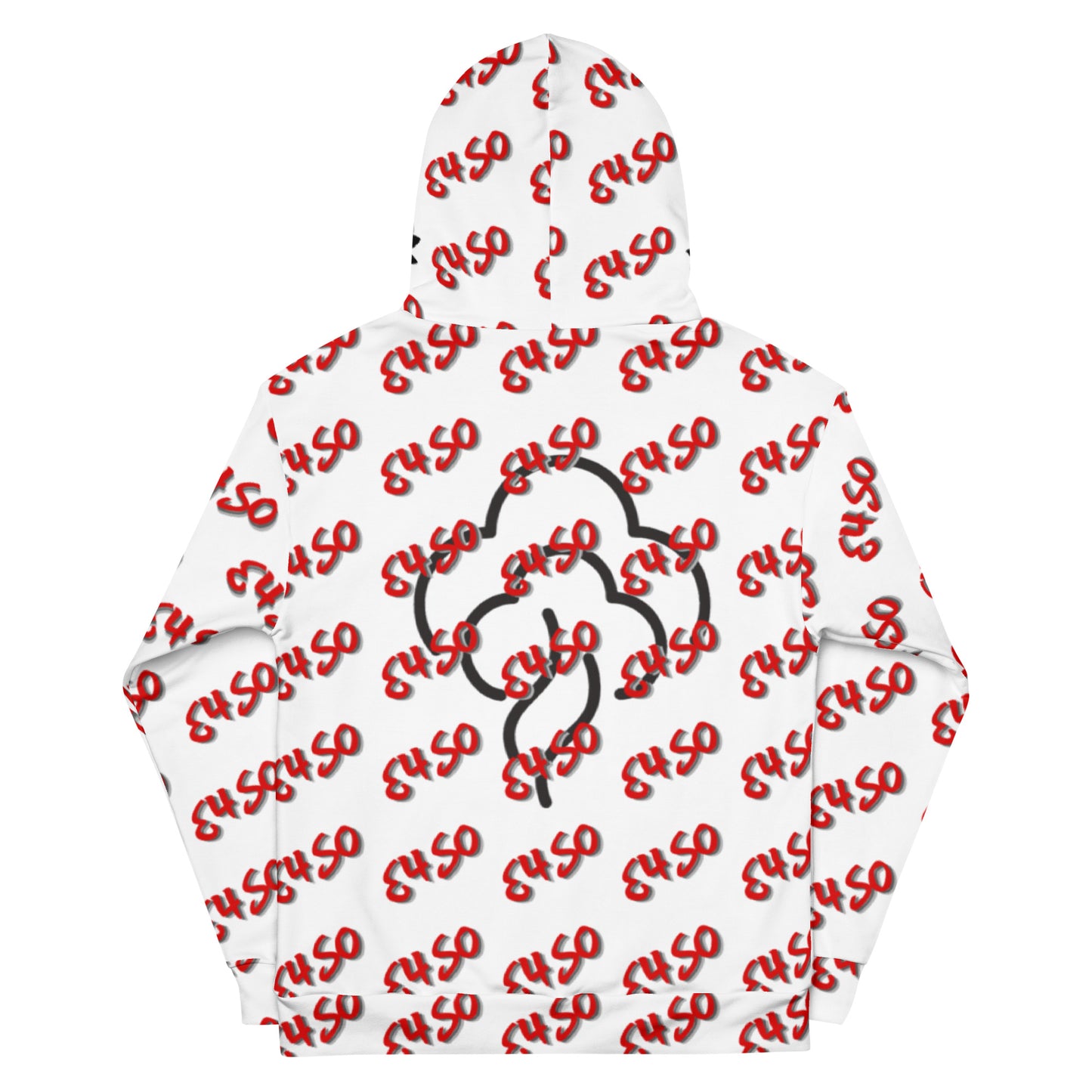 Red E4SO Print Hoodie