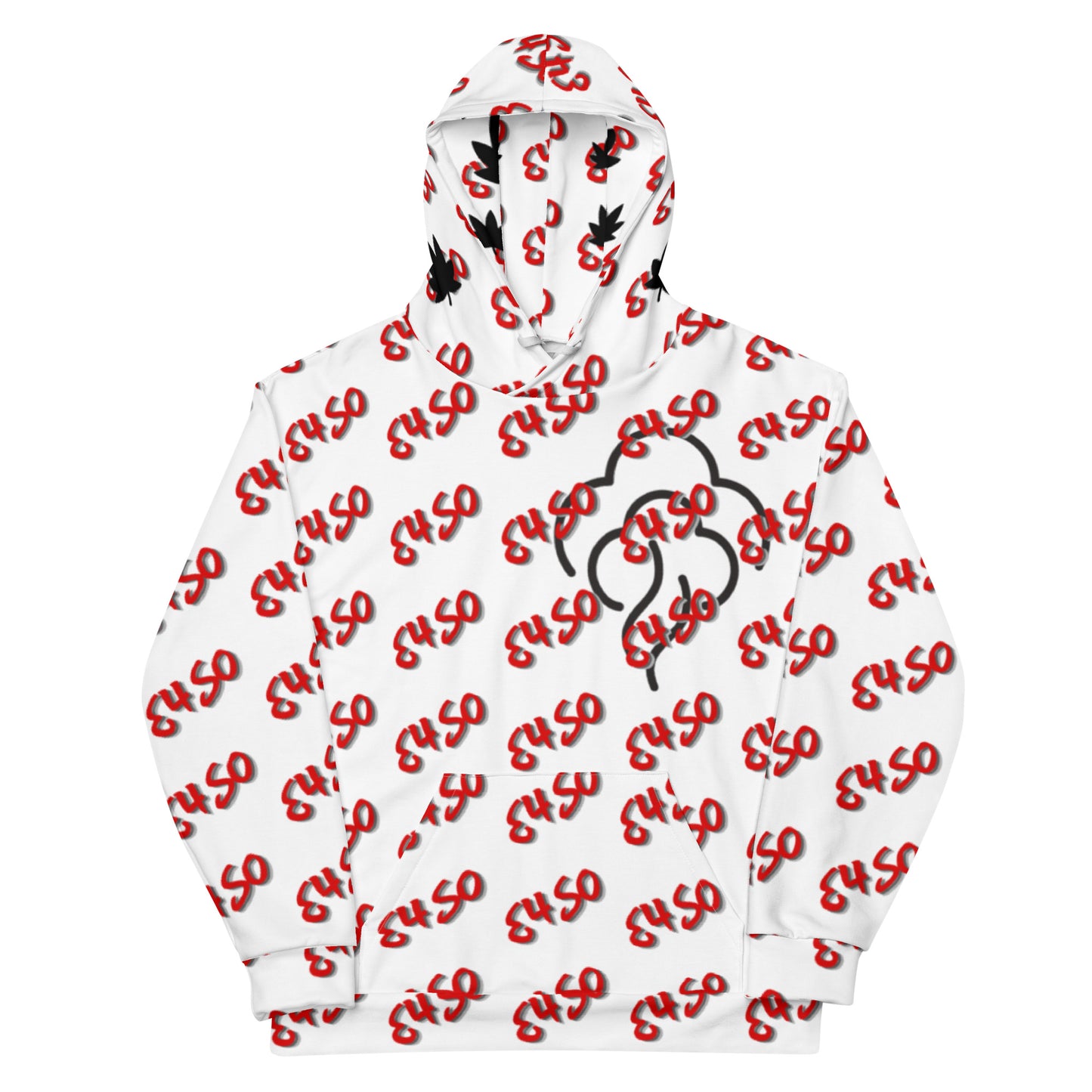 Red E4SO Print Hoodie