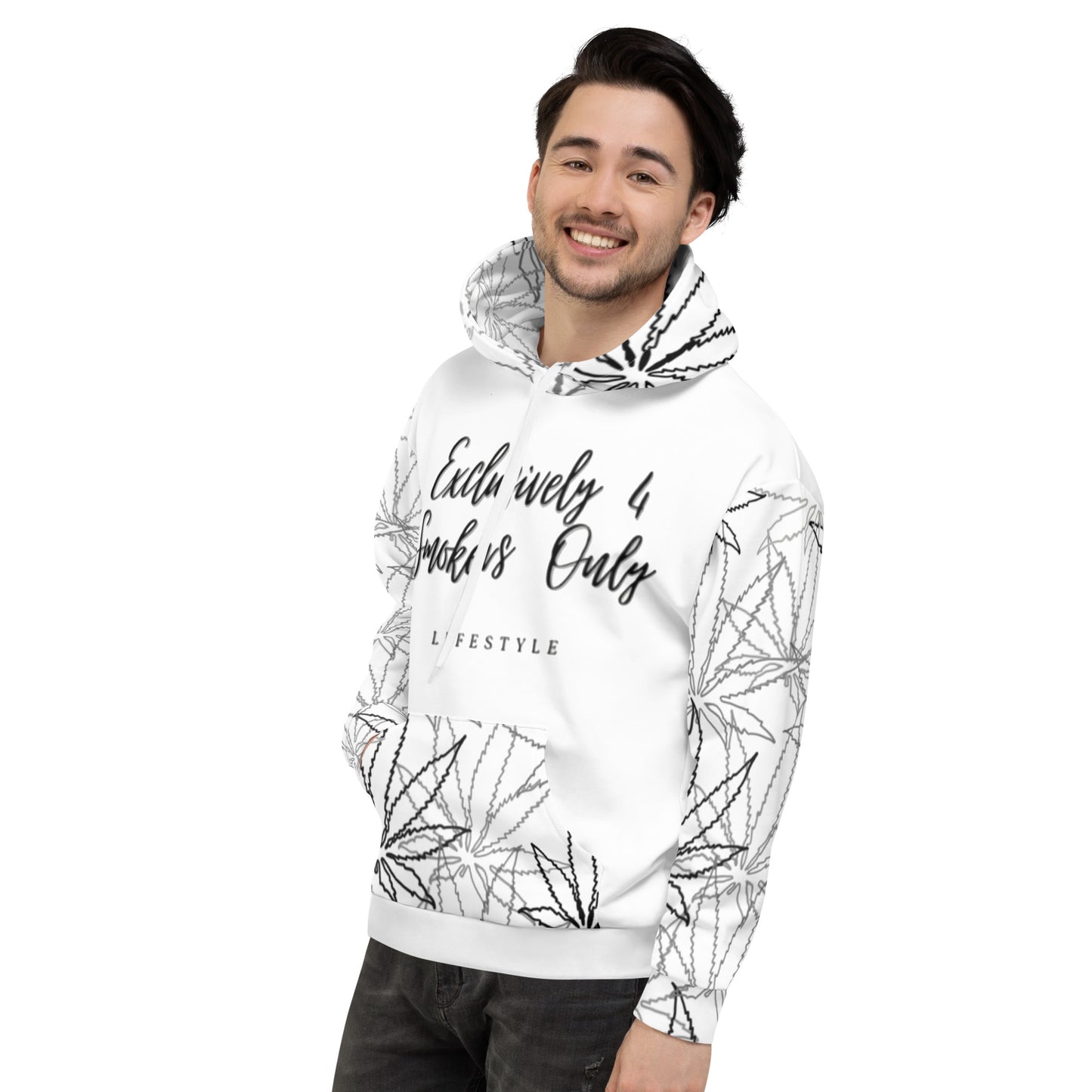 Unisex White Leaf E4SO Hoodie