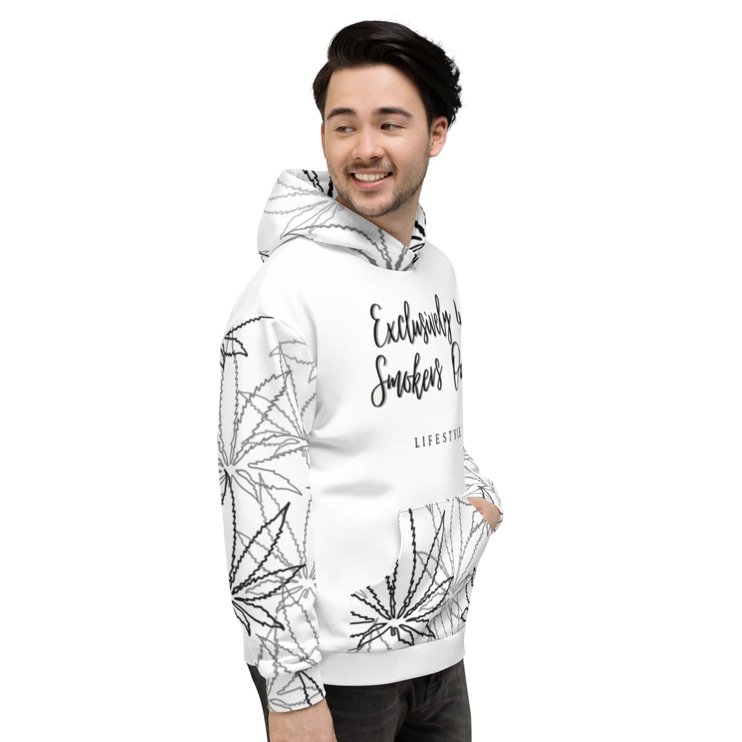 Unisex White Leaf E4SO Hoodie