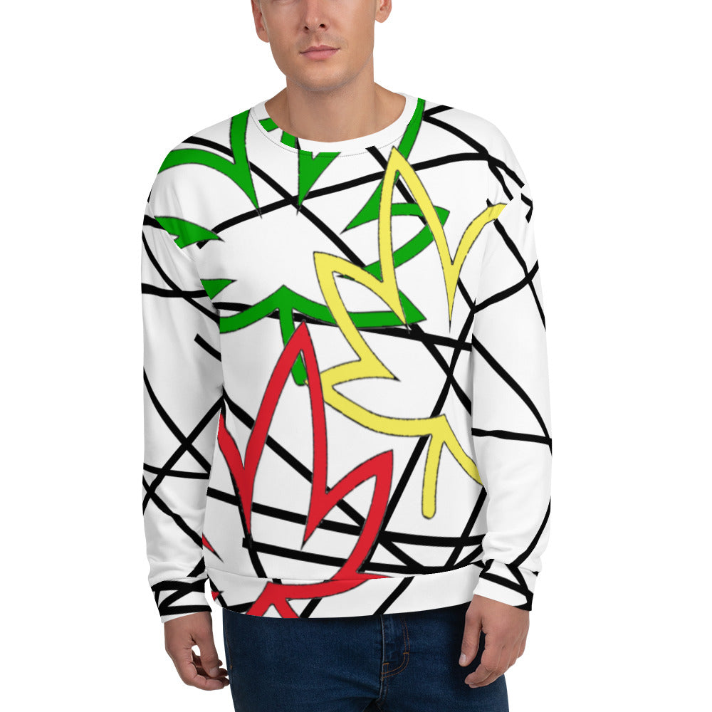 Big Leaf Cross Lines Sweatshirt