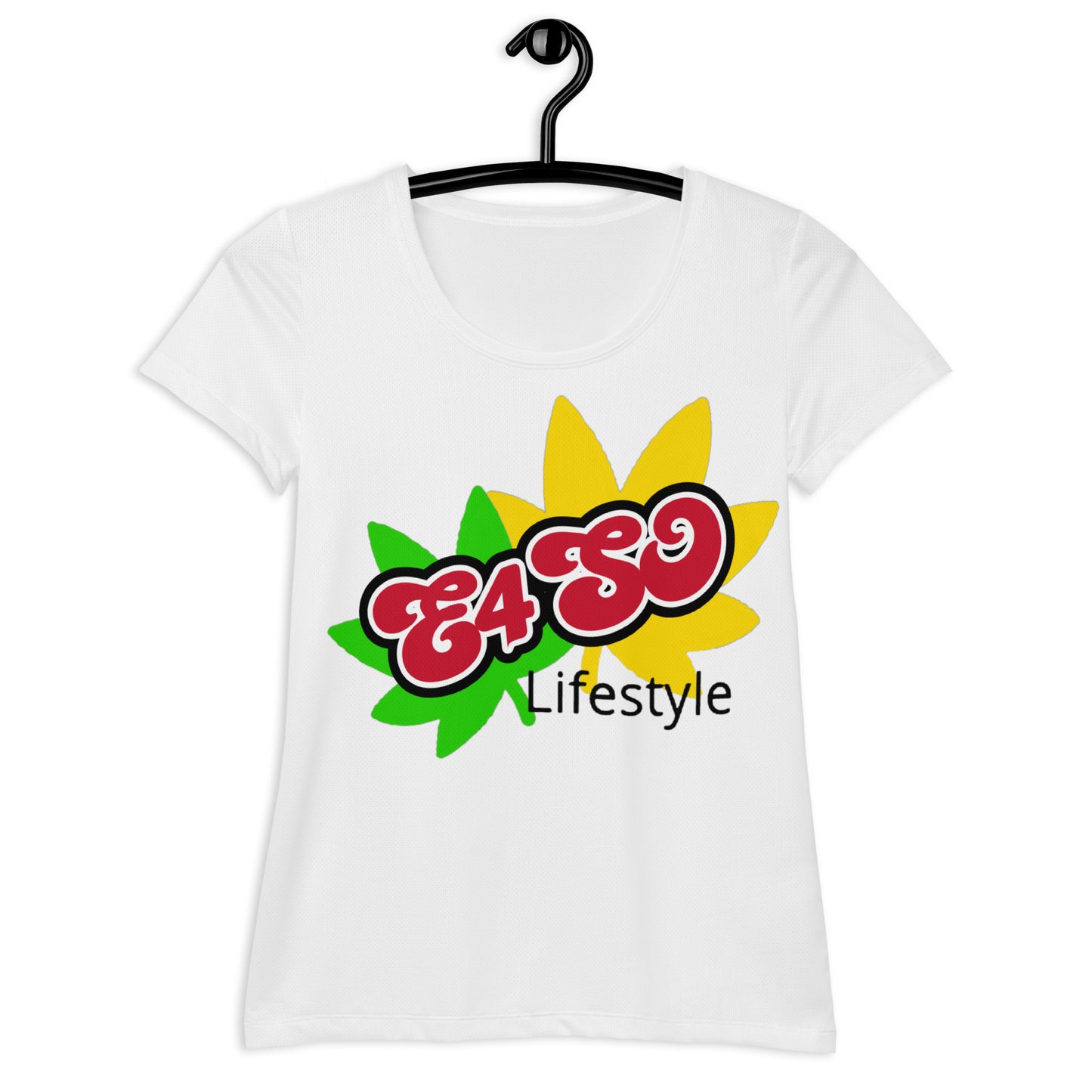 Yellow and Green Leaf Athletic T-shirt