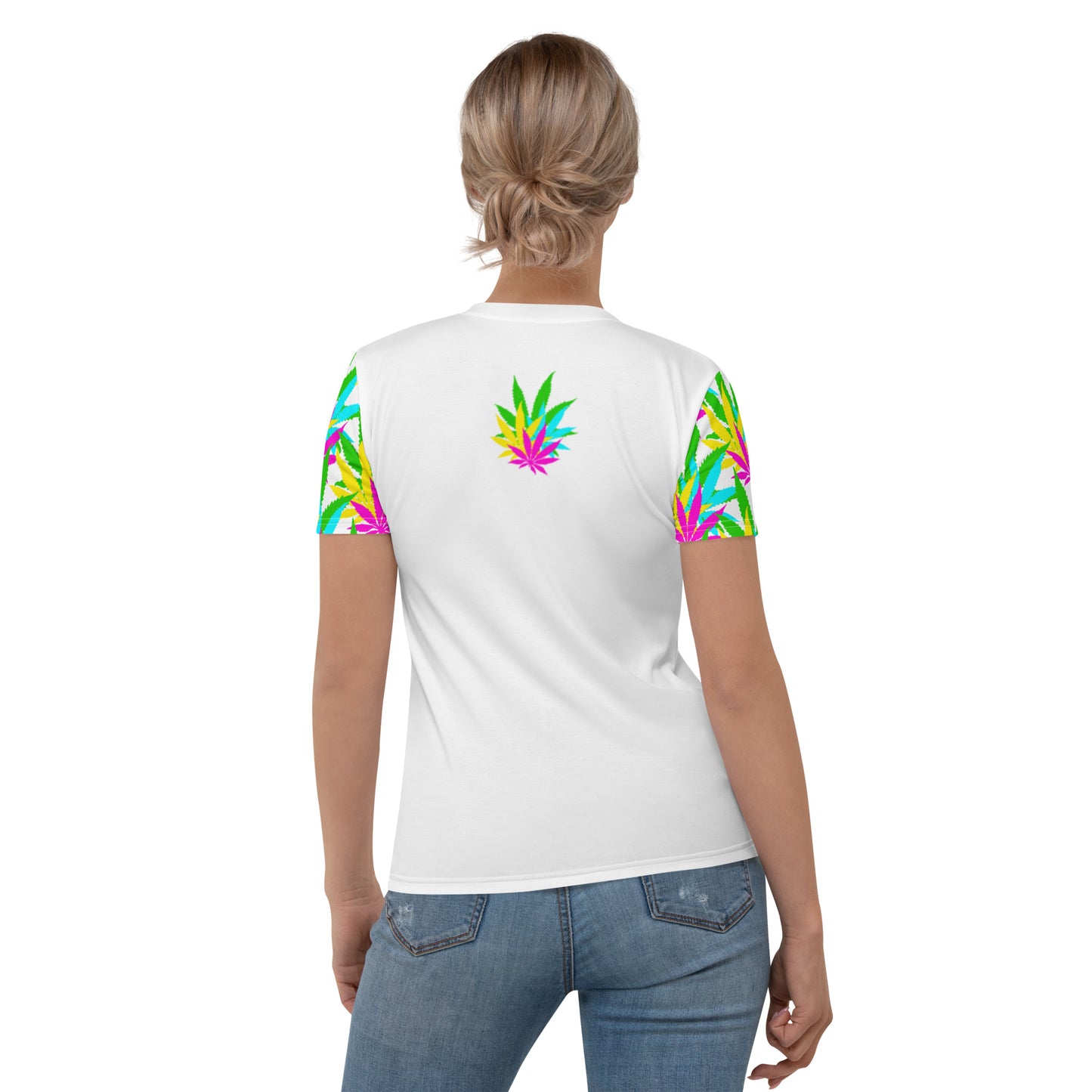 Women's Vibrate Leaf and line shapes T-shirt