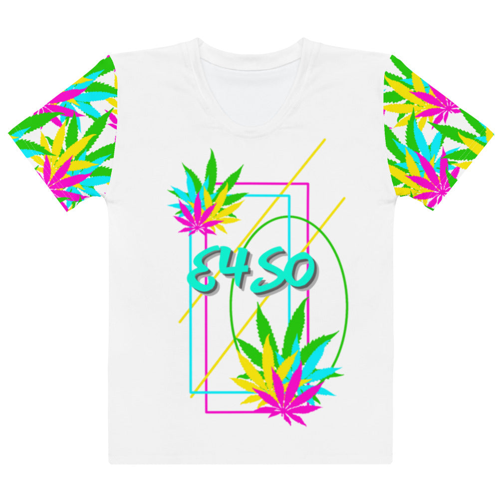 Women's Vibrate Leaf and line shapes T-shirt