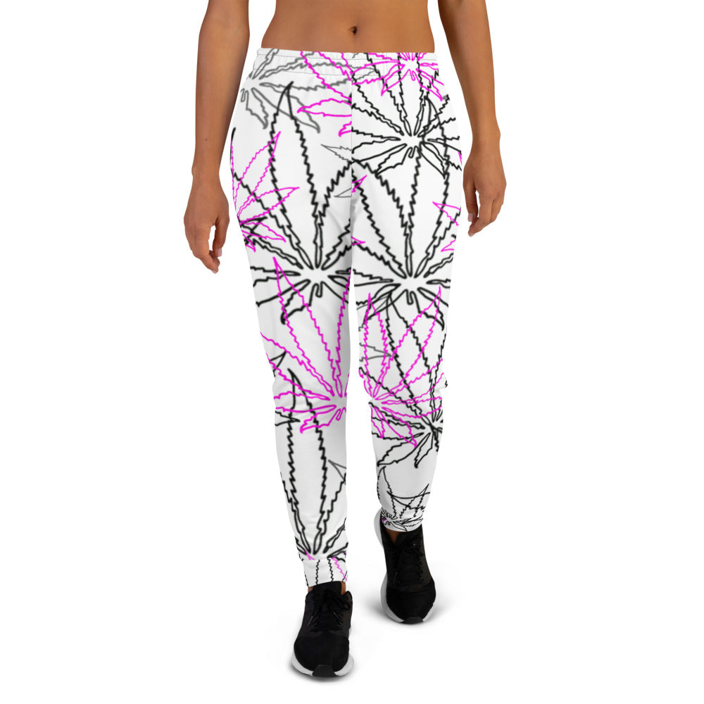 Women's Black/Pink Leaf E4SO Joggers