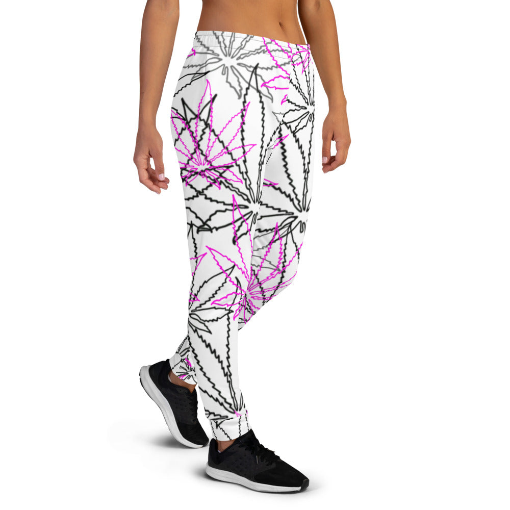 Women's Black/Pink Leaf E4SO Joggers