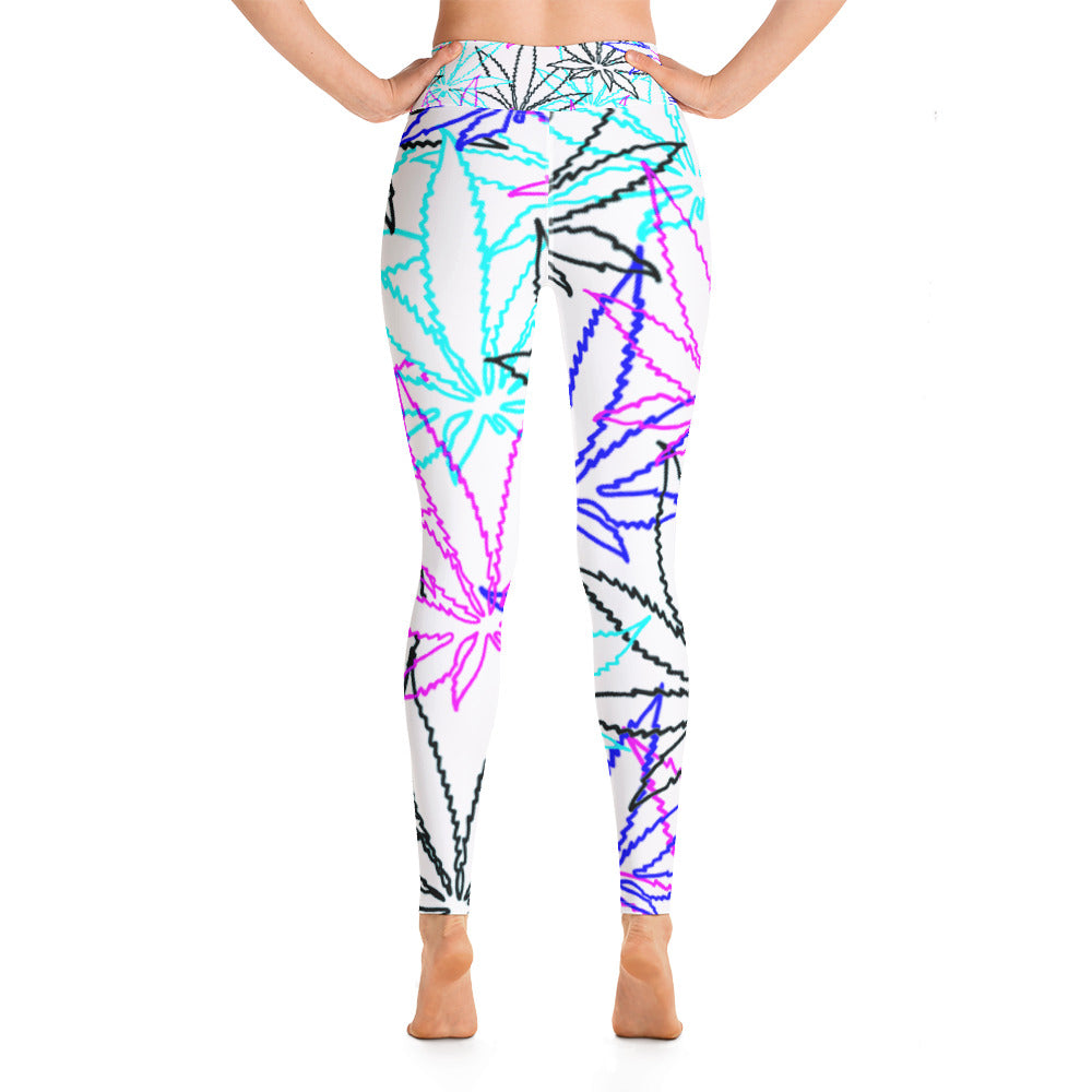 Yoga Blue Leaf E4SO Leggings