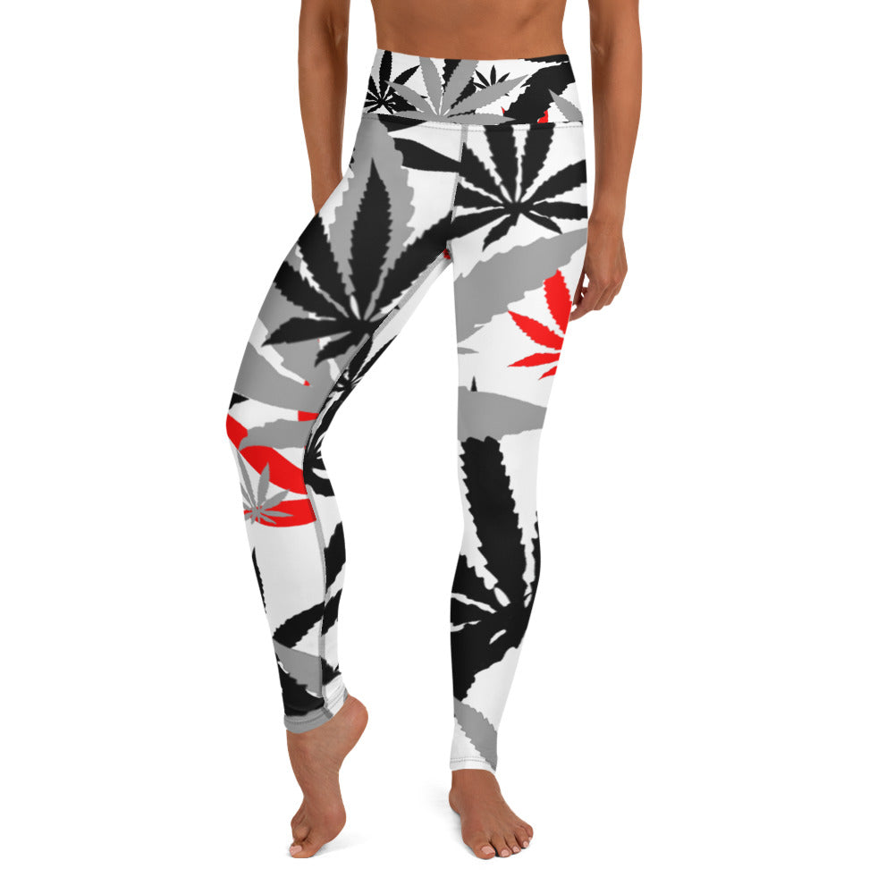 Yoga Red Leaf E4SO Leggings