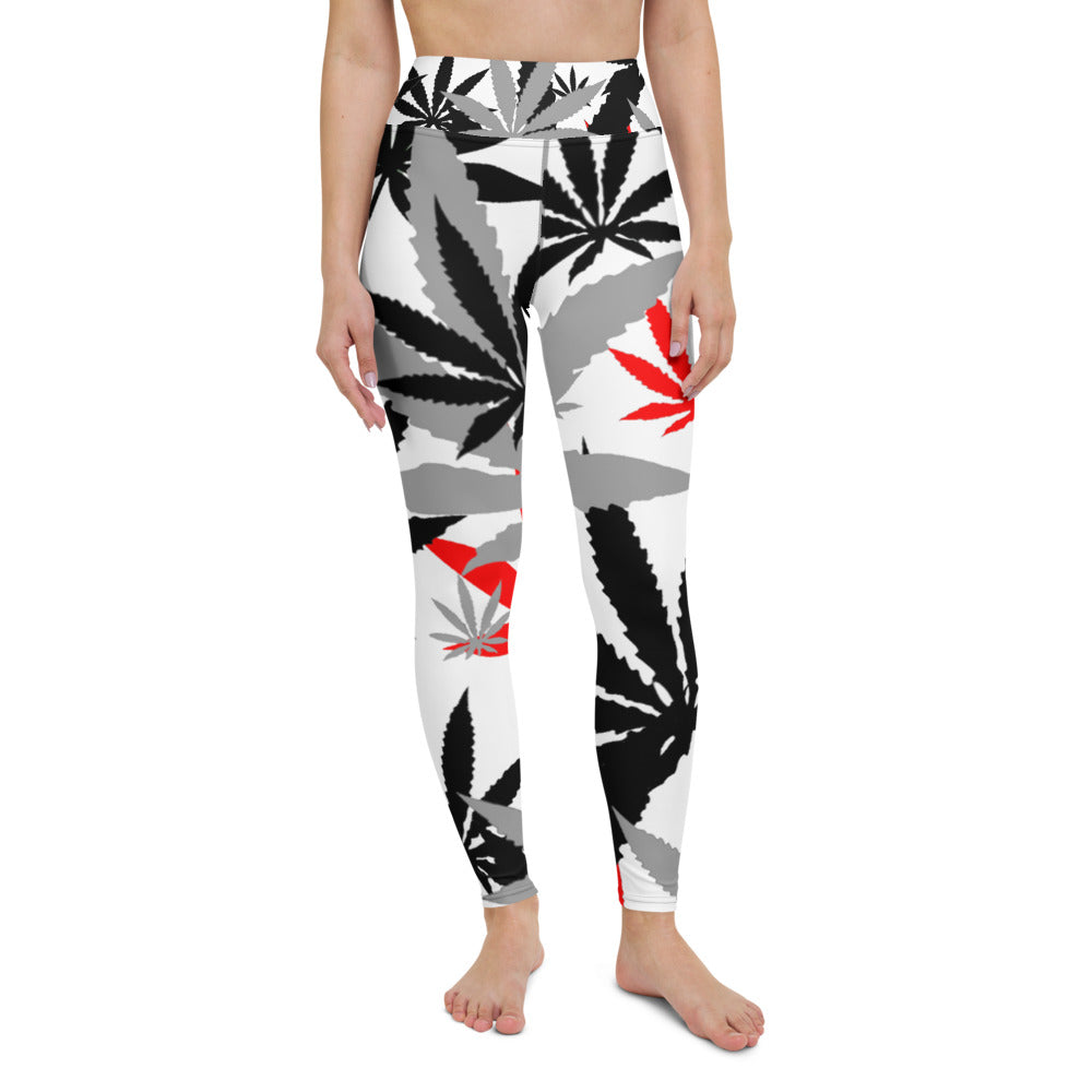 Yoga Red Leaf E4SO Leggings