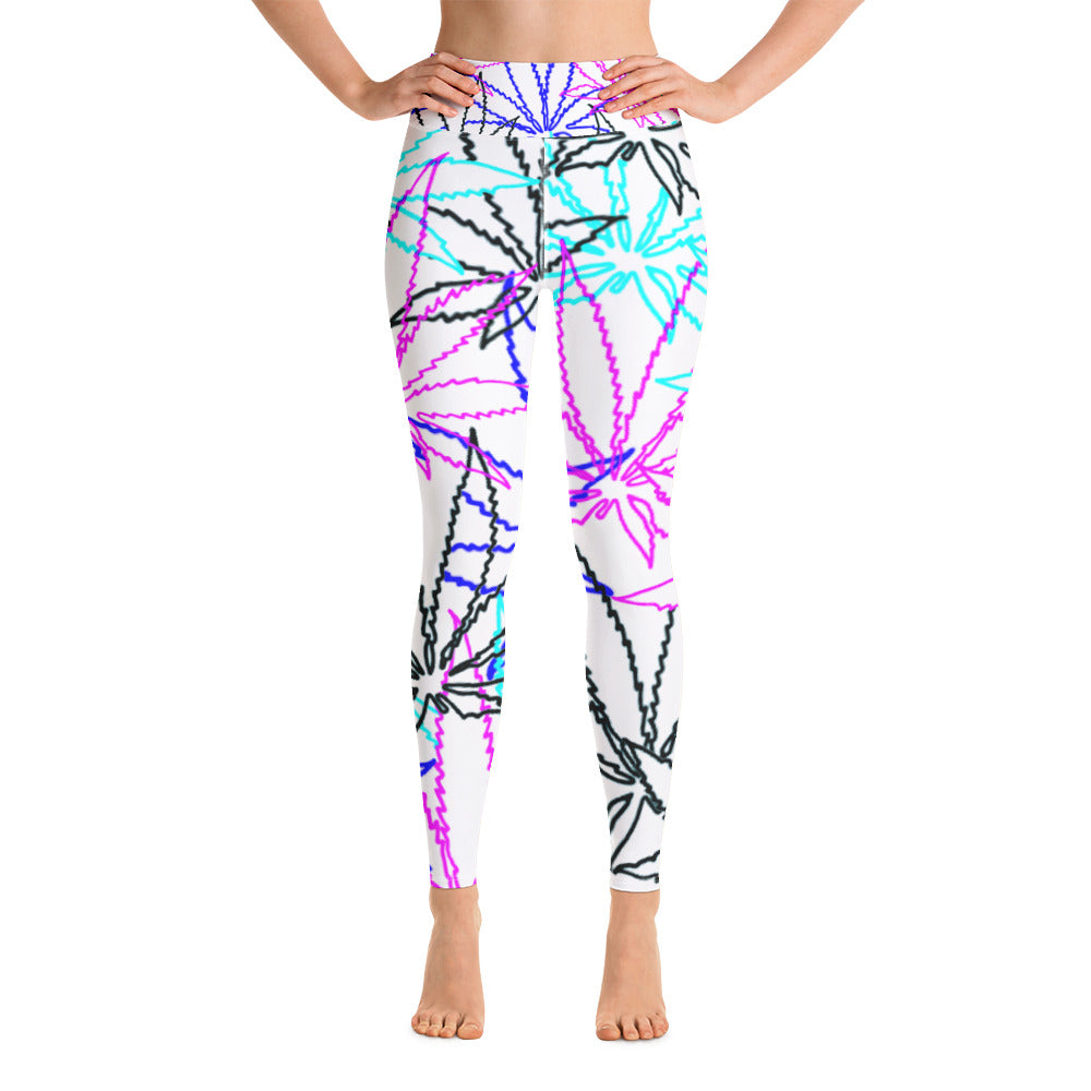 Yoga Blue Leaf E4SO Leggings