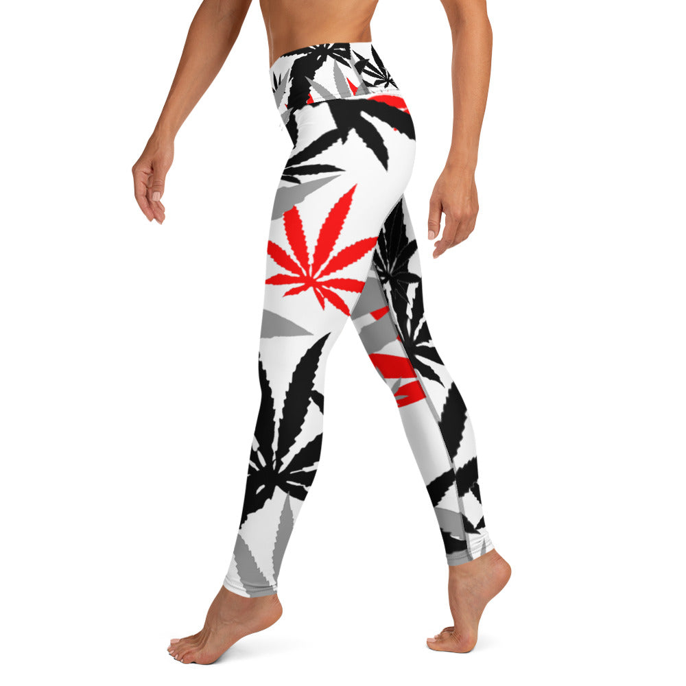 Yoga Red Leaf E4SO Leggings