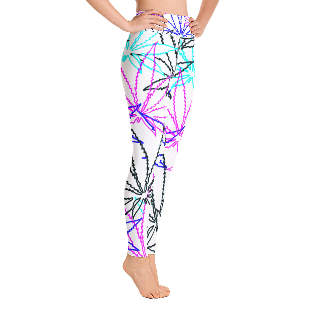 Yoga Blue Leaf E4SO Leggings