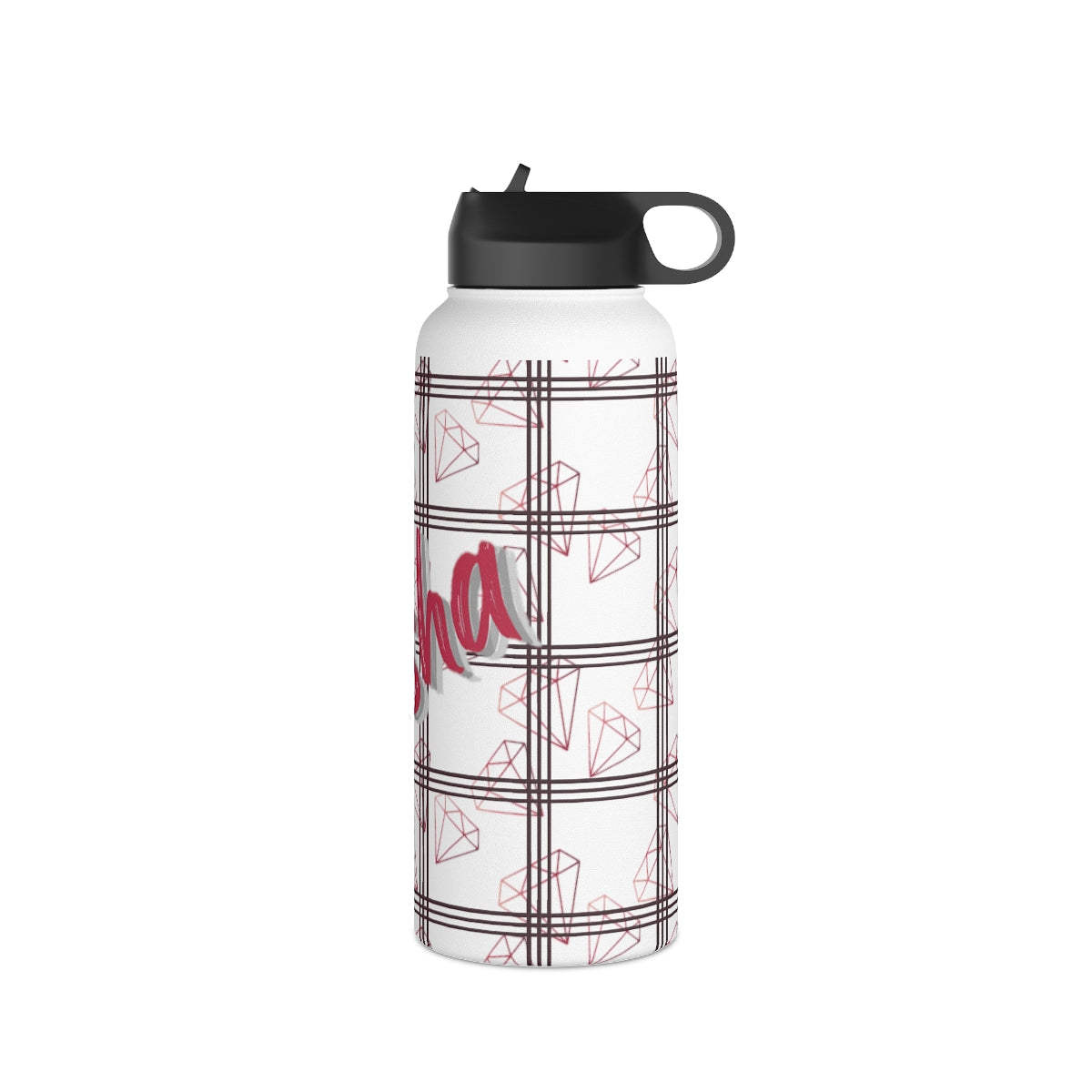 Plaid and diamonds Stainless Steel Water Bottle, Standard Lid