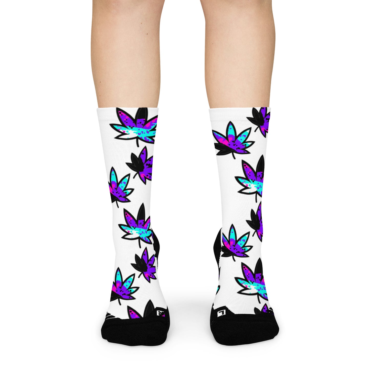 Purple Drip Leaf Basketball socks