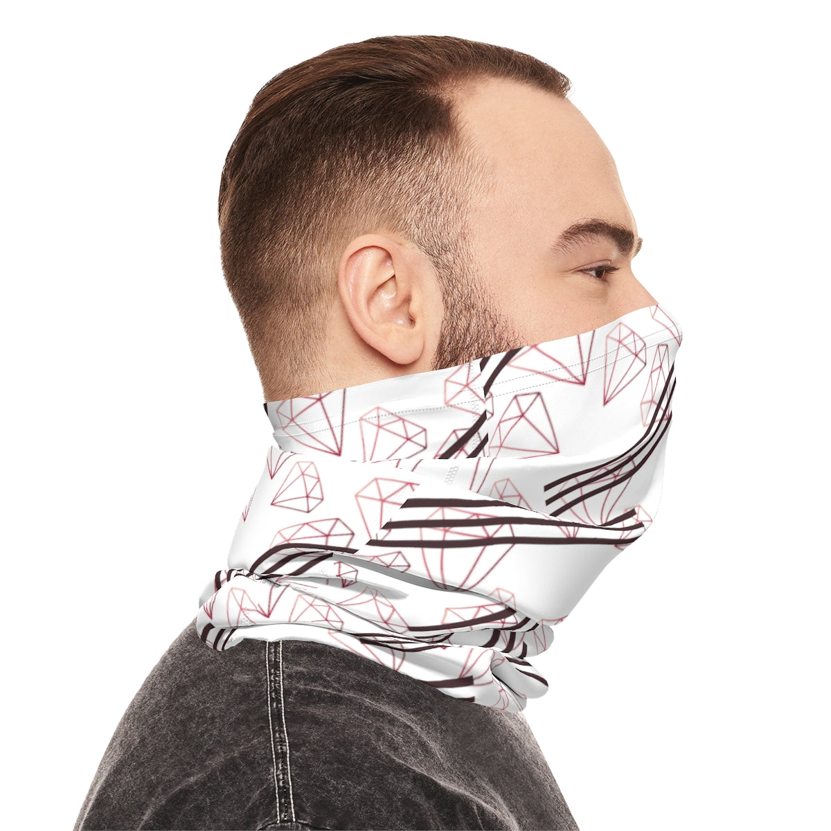 Diamond and stripes Midweight Neck Gaiter