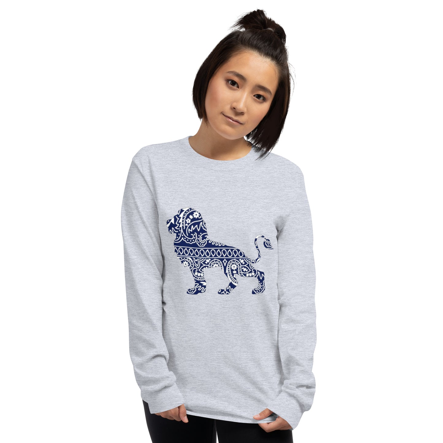 Navy Bandana Lion Long Sleeve Shirt