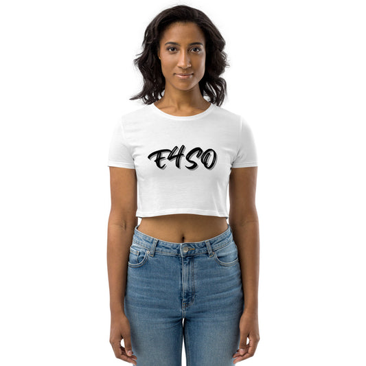 Organic Brush Black Print E4SO Crop Top