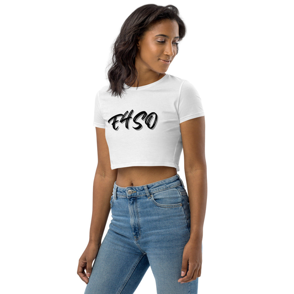 Organic Brush Black Print E4SO Crop Top