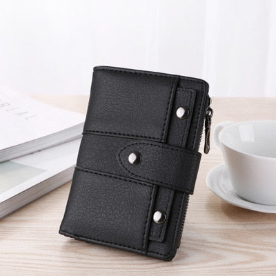 USA Women Wallet Leather Zip Coin Purse Clutch Handbag Small Mini Card Holder Short Purse Coin ID Credit Card PU Handbag