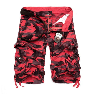 US Size 2020 New Camouflage Loose Cargo Shorts Men Cool Summer Military Camo Short Pants Homme Cargo Shorts