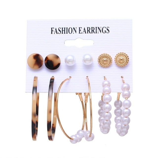 2020 Bohemian Earrings Set for Women Fashion Geometric Handmade Earrings Jewelry Gift Set