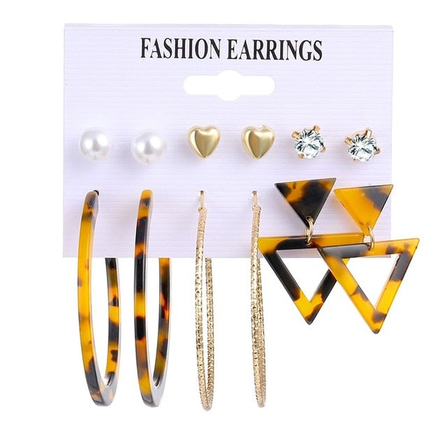 2020 Bohemian Earrings Set for Women Fashion Geometric Handmade Earrings Jewelry Gift Set