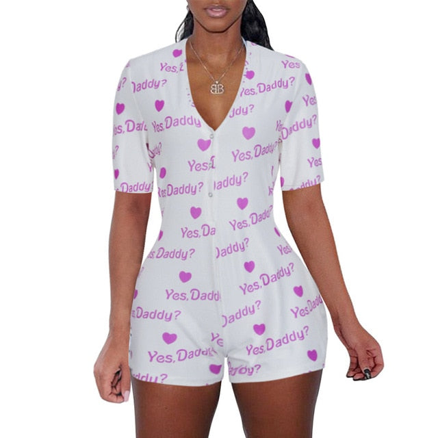 2020 Want Move Summer Short Pants Rompers Sexy Bodycon Long Sleeve Print Jumpsuit DZ002