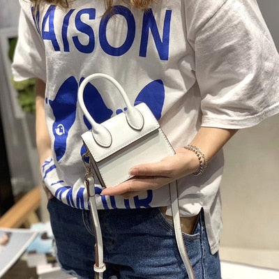 Mini Small Square bag 2020 Fashion New Quality PU Leather Women's Handbag Crocodile pattern Chain Shoulder Messenger Bags