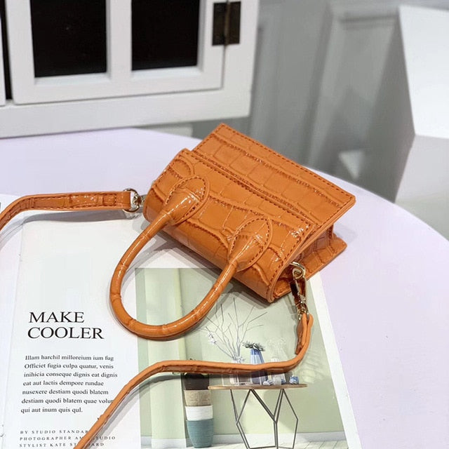 Mini Small Square bag 2020 Fashion New Quality PU Leather Women's Handbag Crocodile pattern Chain Shoulder Messenger Bags