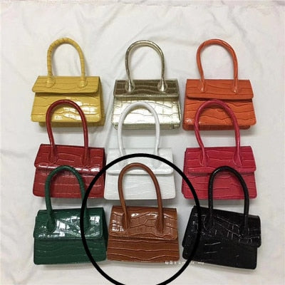 Mini Small Square bag 2020 Fashion New Quality PU Leather Women's Handbag Crocodile pattern Chain Shoulder Messenger Bags