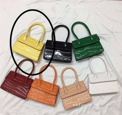 Mini Small Square bag 2020 Fashion New Quality PU Leather Women's Handbag Crocodile pattern Chain Shoulder Messenger Bags