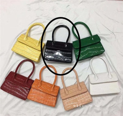 Mini Small Square bag 2020 Fashion New Quality PU Leather Women's Handbag Crocodile pattern Chain Shoulder Messenger Bags