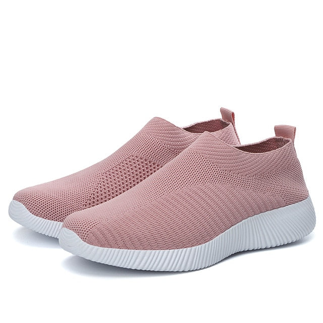 Women Flats Sneakers Crystal Fashion Bling Sneakers Casual Slip On Sock Trainers Summer Women Vulcanize Shoe Zapatillas Mujer