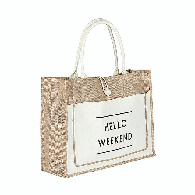 High Quality Women Linen Luxury Tote Large Capacity Female Casual Shoulder Bag Lady Daily Handbag Fresh Beach Shopping Bag