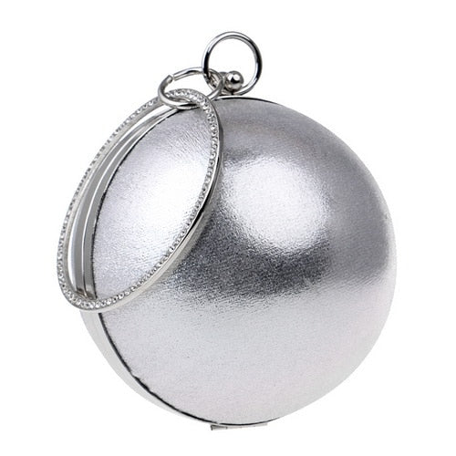 SEKUSA Ball Diamond Tassel Women Party Metal Crystal Clutches Evening  Wedding Bag Bridal Shoulder Handbag Wristlets Clutch