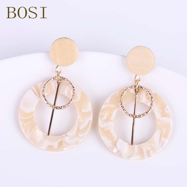 Acrylic Earrings For Women Boho 2020Acetate Dangle Drop Earrings Fashion Big Bohemian Accessories Geometric Luxury Trendy Face