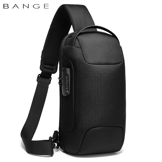 BANGE Hot Chest Bag New Anti-thief Men's Crossbody Bag Waterproof Shoulder Bags USB Charging Short Trip For Male Travel Pack