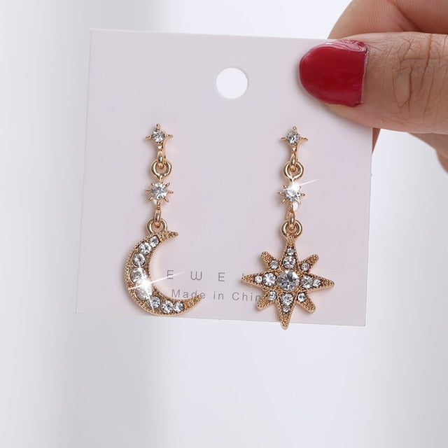 Long Earrings Women Bow Tassel Earings Front and Back Crystal Bow Tassel Earrings Female Long Temperament  Butterfly Earrings