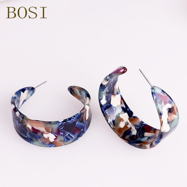 Acrylic Earrings For Women Boho 2020Acetate Dangle Drop Earrings Fashion Big Bohemian Accessories Geometric Luxury Trendy Face