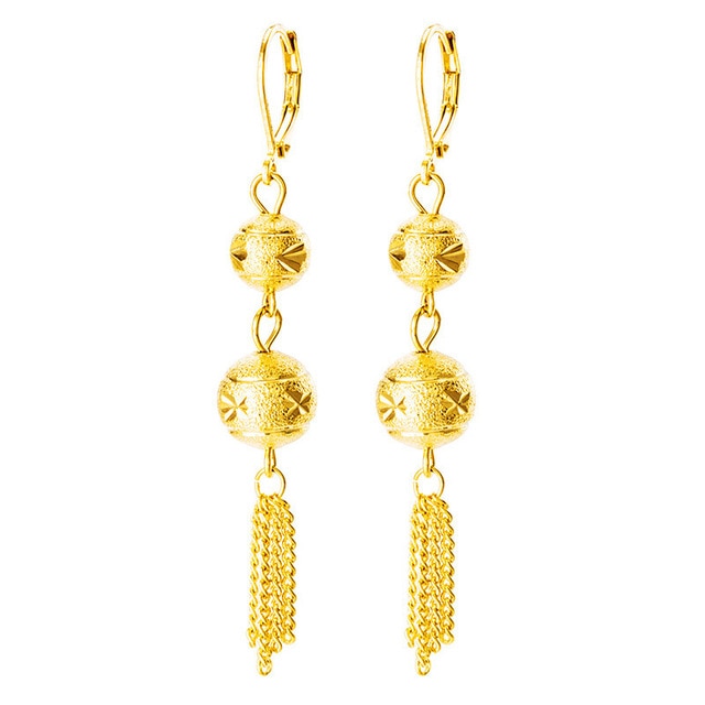 Dubai Ear line Tassel Earrings for women 2020 new 24K Gold Color butterfly dangle earring fashion female wedding jewelry gifts