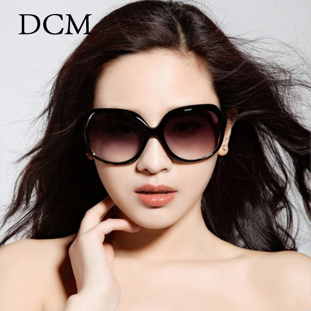 DCM Fashion Women Sunglasses Classic Brand Designer Shades Oversize Oval Shape Sun Glasses Women UV400