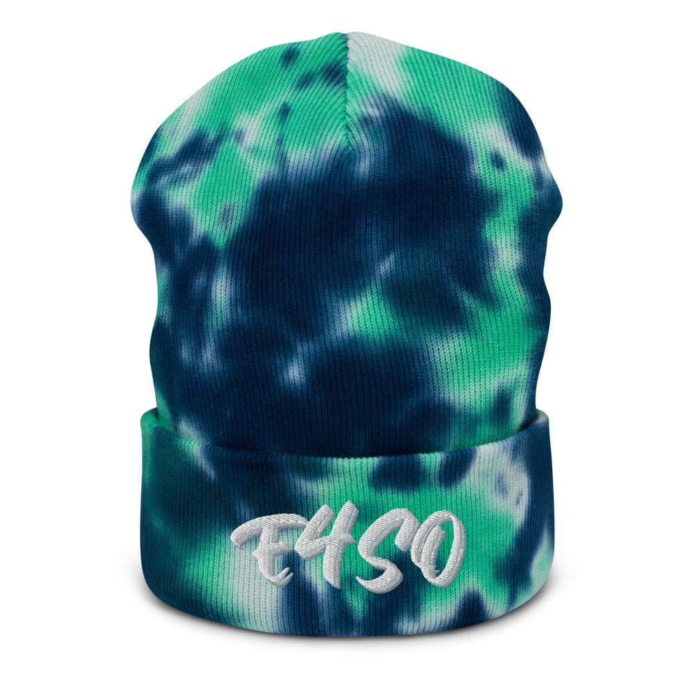 Tie-dye White Brush Print E4SO beanie