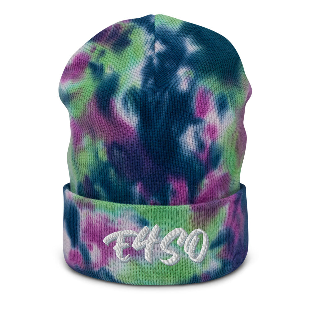 Tie-dye White Brush Print E4SO beanie