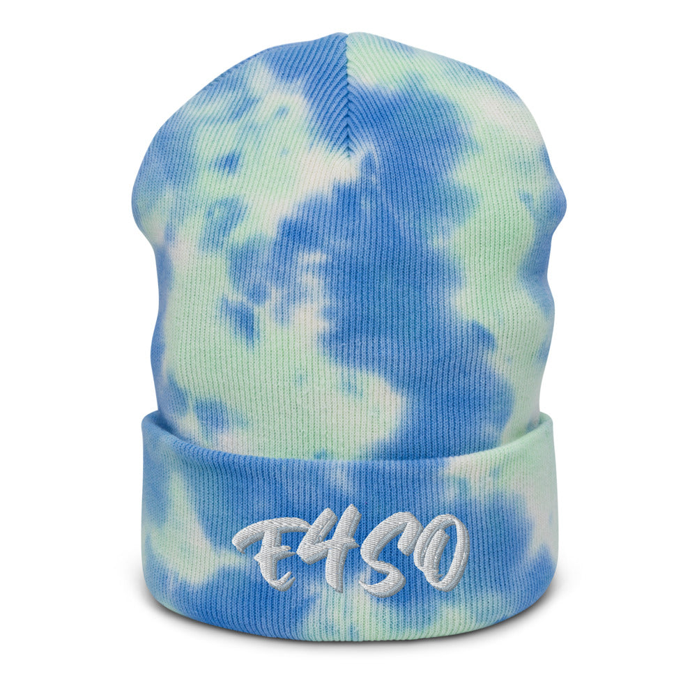 Tie-dye White Brush Print E4SO beanie