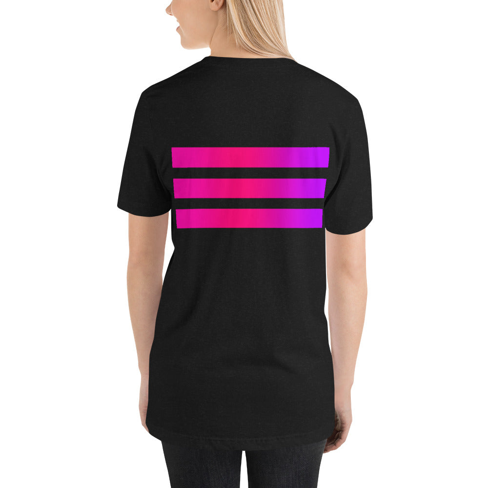 Short-Sleeve Unisex pink Stripe E4SO T-Shirt