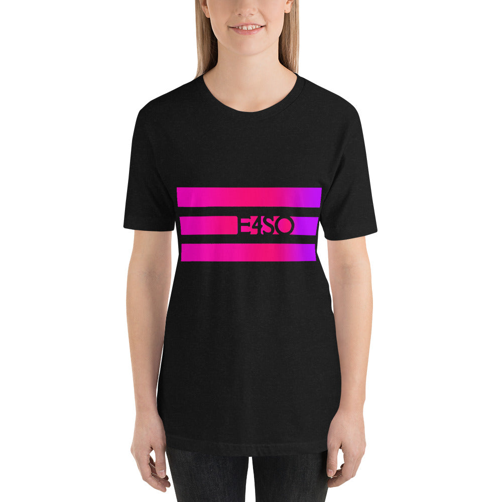 Short-Sleeve Unisex pink Stripe E4SO T-Shirt