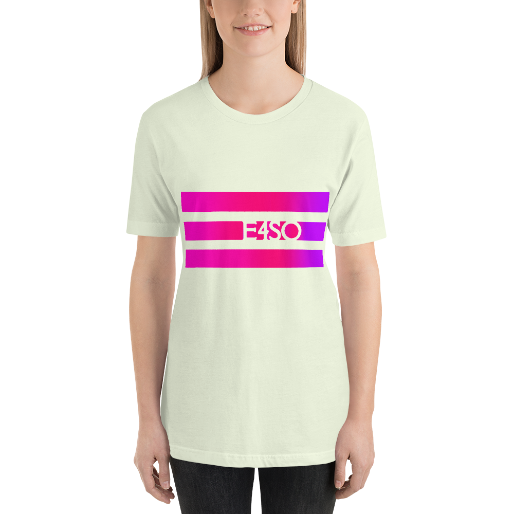 Short-Sleeve Unisex pink Stripe E4SO T-Shirt