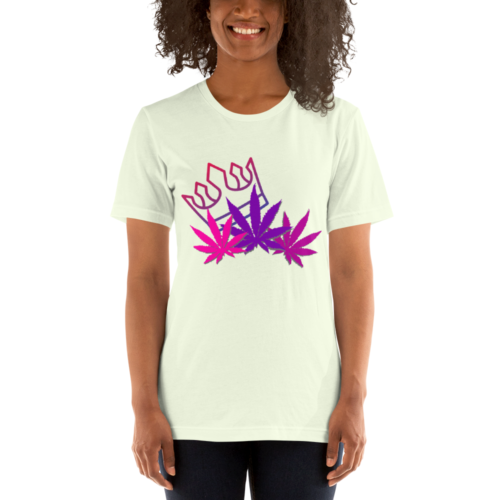 Short-Sleeve Pink/Purple Leaf E4SO T-Shirt