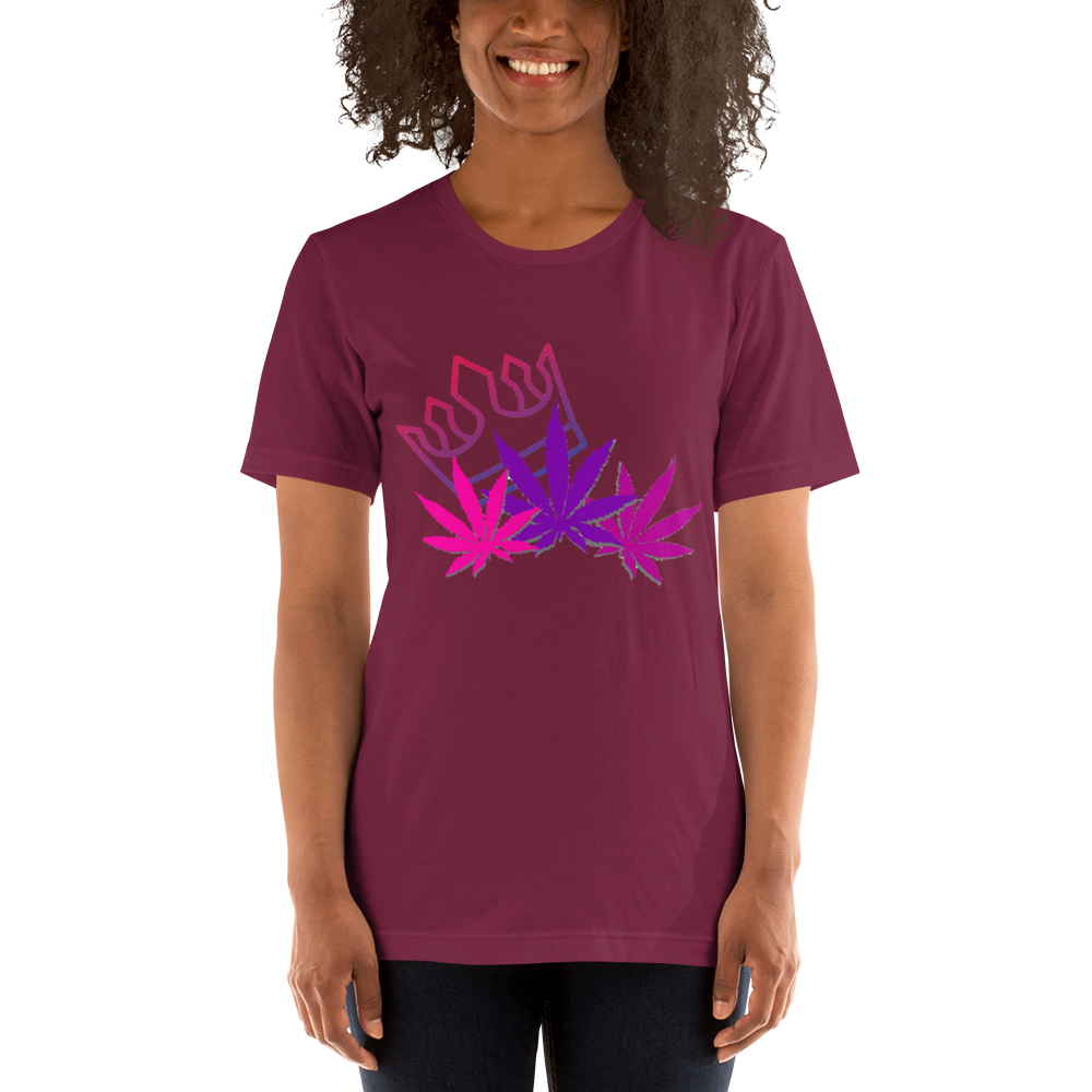 Short-Sleeve Pink/Purple Leaf E4SO T-Shirt